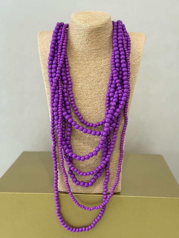 Collar Cuentas Madera