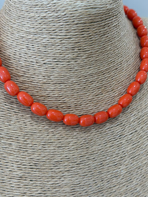 Collar Cuentas Coral